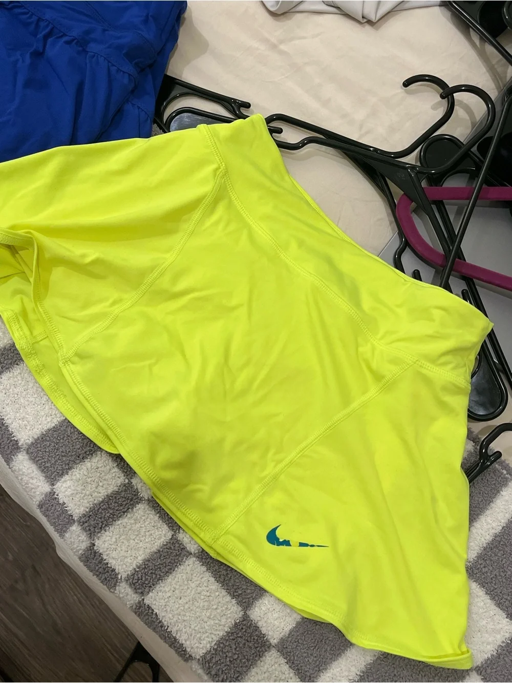 Neon Yellow nike athletic skirt